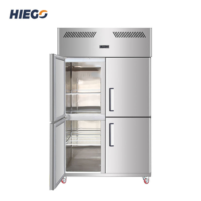 Tủ lạnh thẳng đứng thương mại 4 cửa 1000L Nhiệt độ kép đơn
