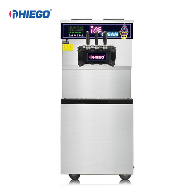 Máy làm kem cuộn 3 hương vị bằng thép không gỉ Máy làm kem thương mại để bàn 25L