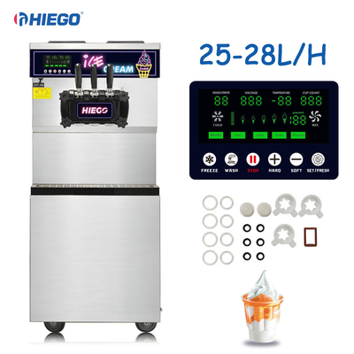 Máy làm kem thương mại 1800w Công cụ chuẩn bị kem đông lạnh với máy nén Panasonic 50HZ