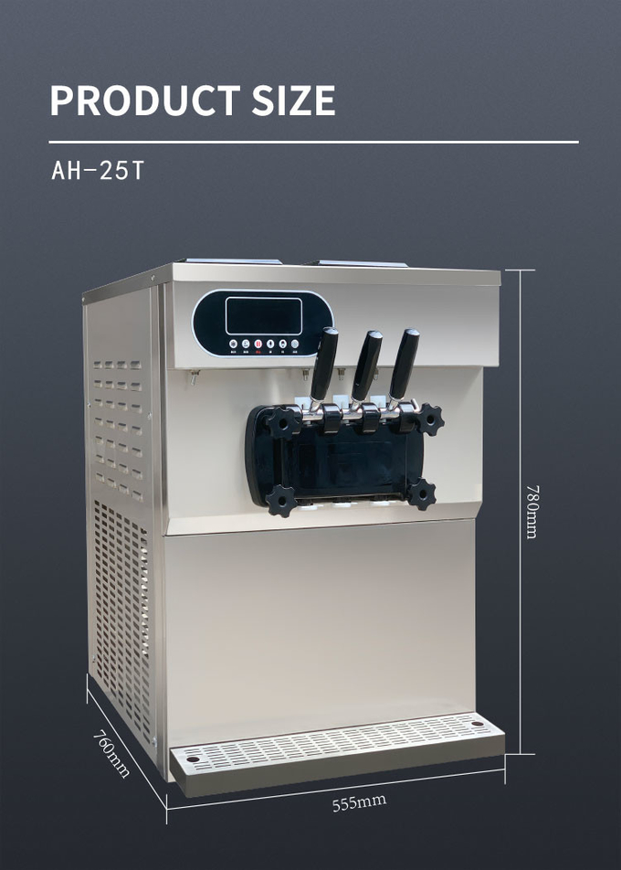 Máy làm kem thương mại 58L/H A Glace Air Cooling Italian Gelato Maker 9
