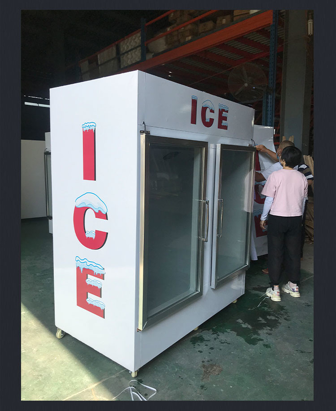 Hệ thống tường lạnh Tủ đựng đá ngoài trời Ice Merchandiser R404a 1