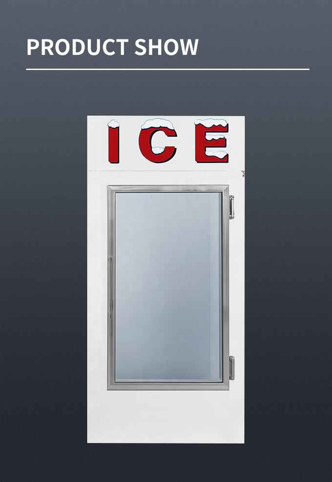 Cửa kính làm mát bằng không khí Ice Merchandiser Hộp trưng bày kem 850l bằng thép không gỉ 3